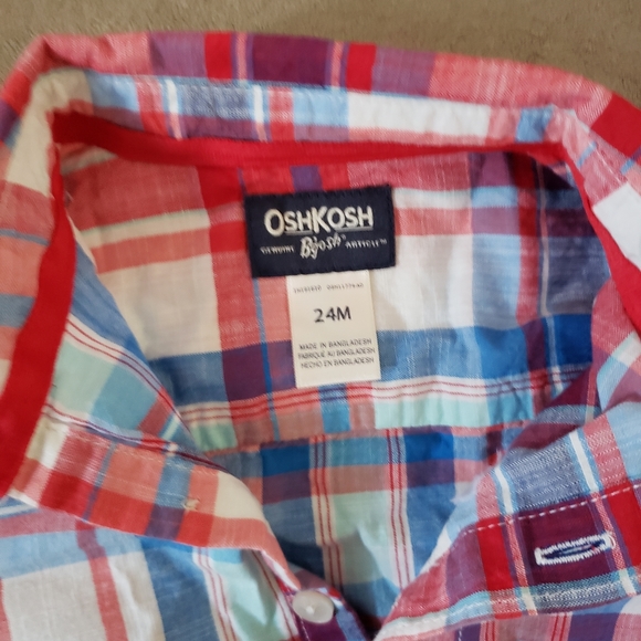Red White & Blue Snap Bottom Shirt - Picture 3 of 3
